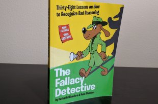 The Fallacy Detective, book standing up with the cover facing out