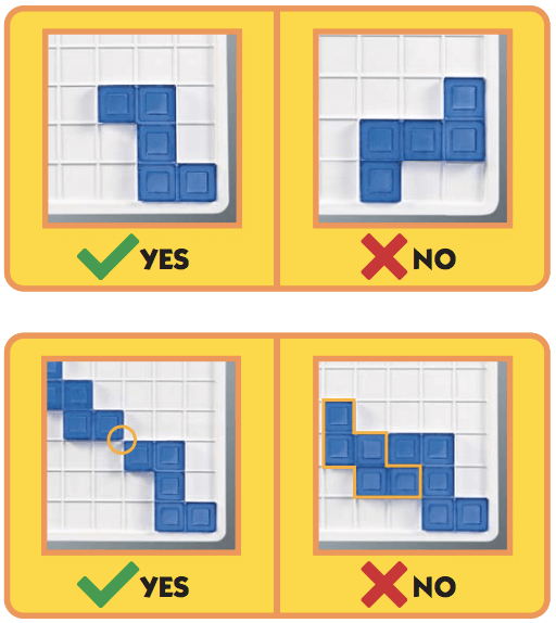 Blokus pieces showing correct placement