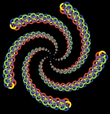Spiral created through nested loop programming