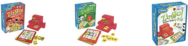 Multiple pictures of Zingo family games